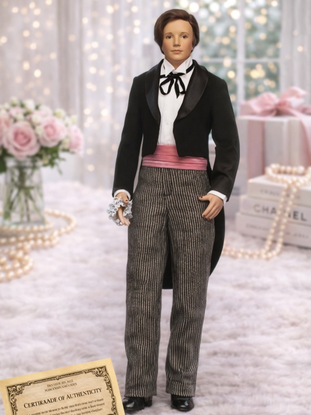 Vintage Paradise Galleries Groom Doll Porcelain Wedding Tuxedo Collector